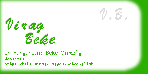 virag beke business card